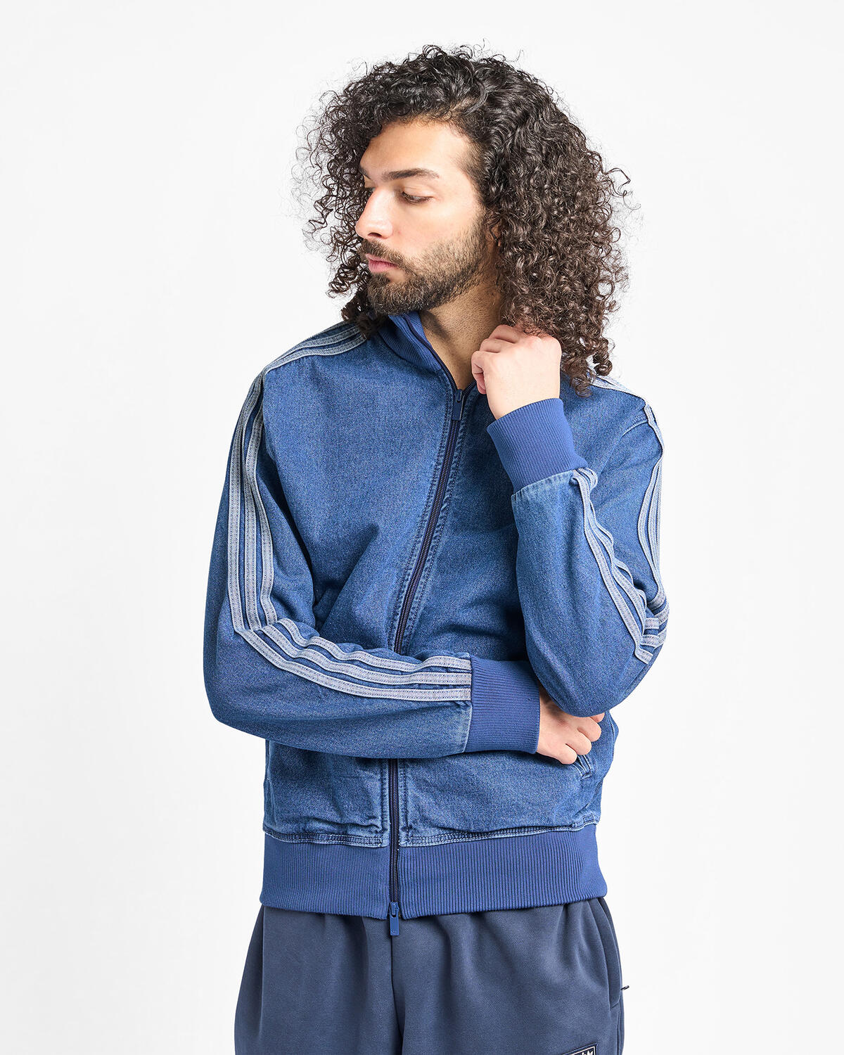 adidas Originals DENIM Firebird Track Top | JC6233 | AFEW STORE